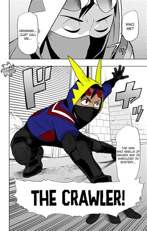 The chapter begins with All For One destroying a building while All Might dodges with Tentacole and Froppy, tentacles that increase his mobility and let him stick to walls. . Bokunoheroacademia reddit